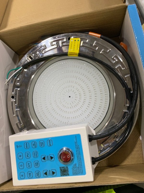 Photo 1 of Awanhe Pool Lights for Inground Pool, 60W 10 Inch LED Inground Pool Light with Controller, Remote and APP Control for Wet Niche, Color Changing Underwater Swimming Pool Lights with 50 Foot Cord