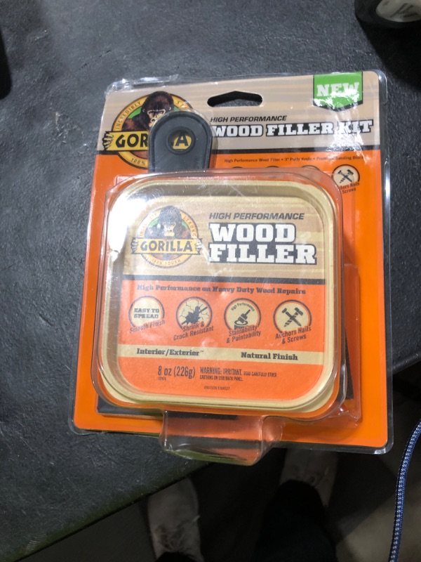 Photo 1 of Gorilla All Purpose Wood Filler Wood Repair Kit with Putty Knife and Sanding Block