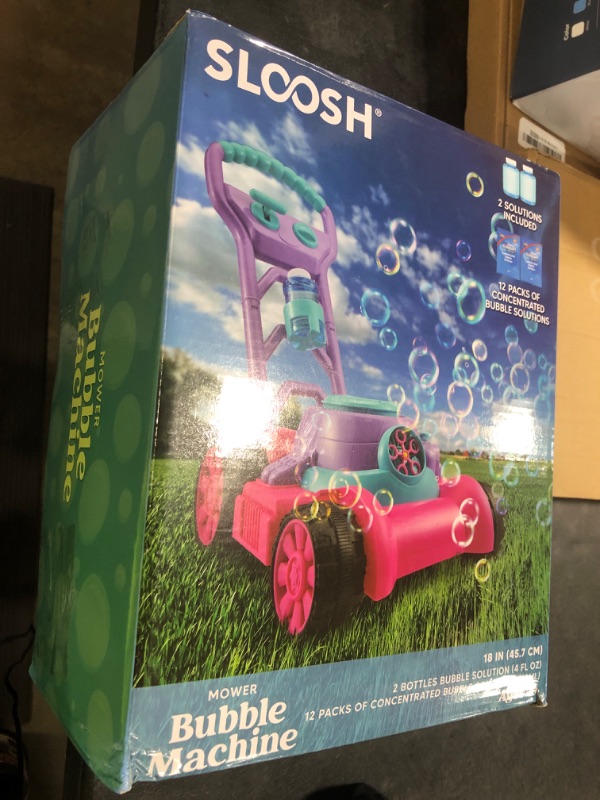 Photo 1 of SLOOSH Bubble Lawn Mower Toddler Toys - Kids Bubble Machine Summer Outdoor Push Toy Games, Backyard Garden Outside Play Toddlers Preschool Boys Girls Birthday Gifts (Pink)