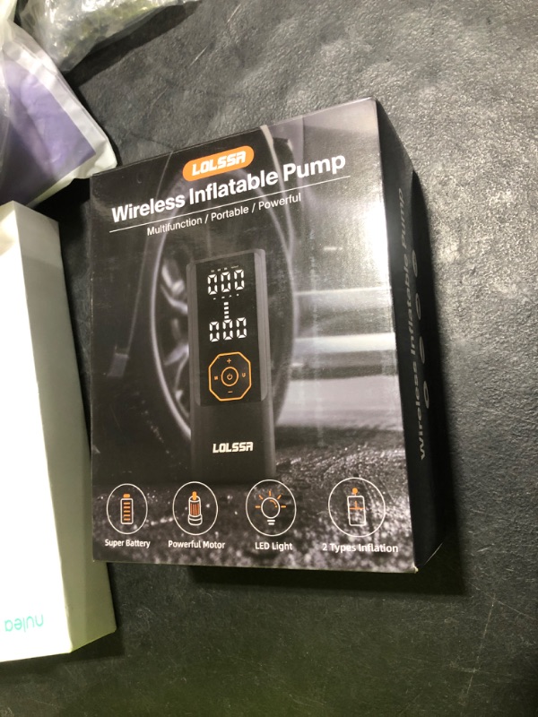 Photo 1 of Tire Inflator Portable Air Compressor-25000mAh?180PSI Air Pump for Car Tires-Cordless Tire Pump with Pressure Gauge, Cigarette Lighter Plug for Motorcycle, Bike, Ball, Dual-Use Type