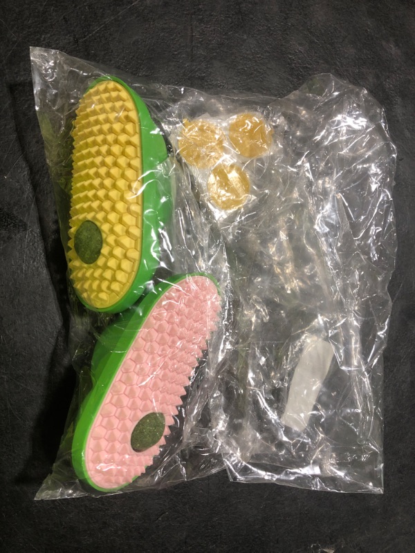 Photo 1 of havit 2-Pack Catnip Toys for Indoor Cats, Stick on Wall Catnip Ball Toys for Cats to Lick, Massage & Self Grooming (Yellow & Pink)
