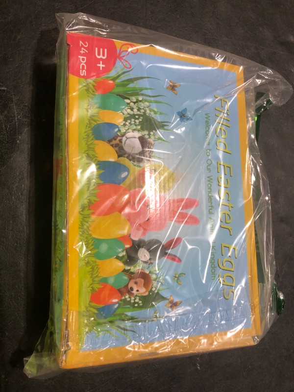 Photo 1 of ThinkMax 24 pcs Easter Eggs Filled with Mini Plush Animals Toy for Basket Stuffers/Fillers, Hunt, Party Favor