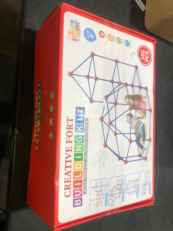 Photo 1 of Fort Building Kit for Kids,STEM Construction Toys, Christmas & Birthday Gift for 4 5 6 7 8 9 10 11 12 Years Old Boys and Girls,Ultimate Creative Set for Indoor & Outdoors Activity,140 Pcs,Original