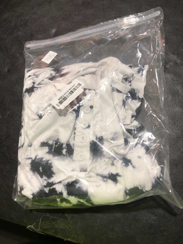Photo 1 of Naggoo Tie Dye Tunic Blouses for Leggings for Women Long Sleeve Button Flowy Tops