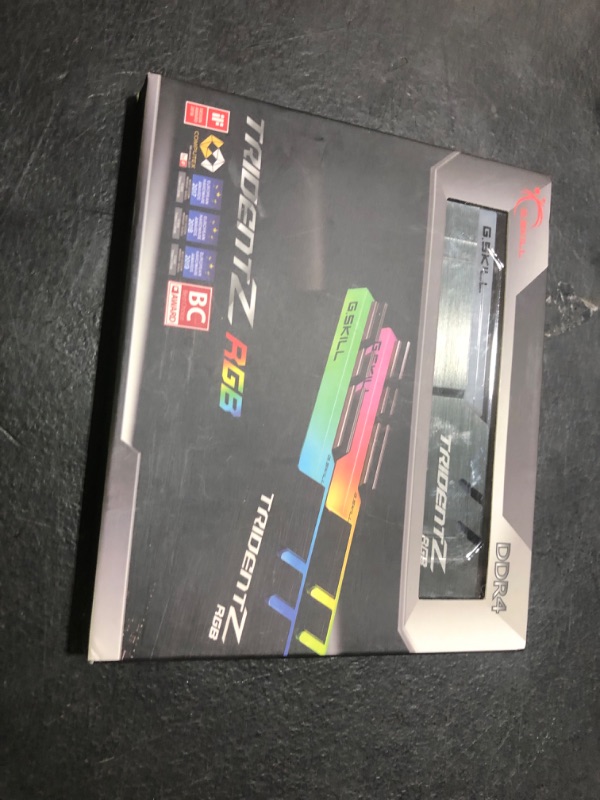 Photo 1 of G.SKILL Trident Z RGB Series (XMP) DDR4 RAM 32GB (2x16GB) 3200MT/s CL16-18-18-38 1.35V Intel AMD Desktop Computer Memory UDIMM (F4-3200C16D-32GTZR)