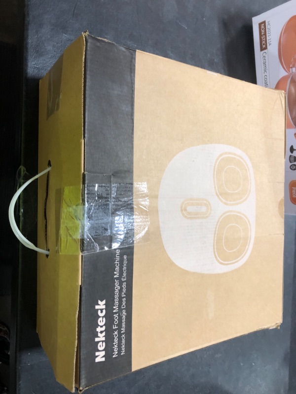Photo 1 of Nekteck Shiatsu Foot Massager Machine with Soothing Heat, Deep Kneading Therapy, Air Compression, Improve Blood Circulation and Foot Wellness,Relax for Home or Office Use(Beige)