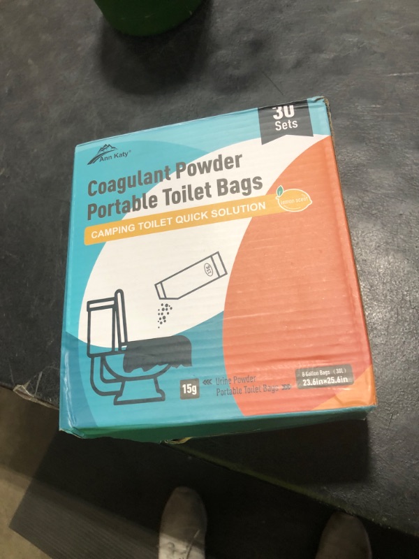 Photo 1 of Ann Katy Portable Toilet Bags Set 30 Packs,Portable & Fast-Absorbing Camp Toilet Chemicals Absorbent Gel with 5 Gallon Bucket Toilet Luggable Drawstring Bag, Emergency Toilet Bag&Potty Absorbing Gel