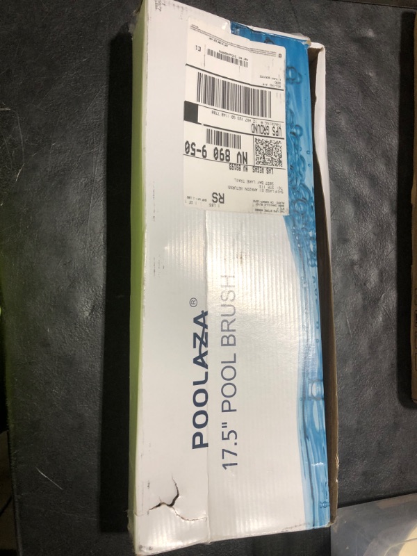 Photo 1 of POOLAZA Pool Brush, 17.5'' Pool Brush Head for Inground Pools & Above-Ground Pools, Durable Pool Scrub Brush Fit Standard Pool Pole, Enhanced Pool Brushes for Cleaning Pool Walls with Curved Ends