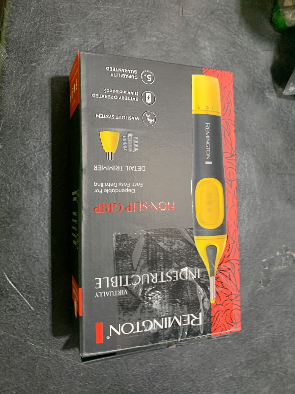 Photo 1 of Remington Remington Virtually Indestructible Nose, Ear & Brow Trimmer, Yellow, NE3871