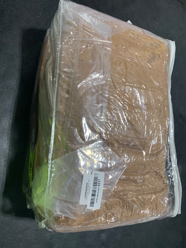 Photo 1 of LEAONME Velvet Quilt King Size-98''x106'', Lightweight Caramel Velvet Comforter Set with 2 Pillow Shams, Soft Bedspread Coverlet Quilted Bedding Set for All Season
