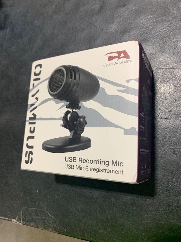 Photo 1 of Cyber Acoustics USB Microphone - Directional USB Mic with Mute Button - Perfect for Eduction, Work at Home or Gaming Mic - Compatible with PC and Mac (CVL-2005)