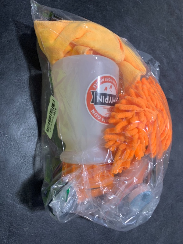 Photo 1 of 16 IN 1 Car Wash Foam Gun, Foam Cannon,Adjustable Hose Wash Sprayer with 2.5 to 6 Bars Foam Blaster,Wash Mitten &Towel,Suitable for Car Cleaning and Garden Use with 1/2” Quick Connector