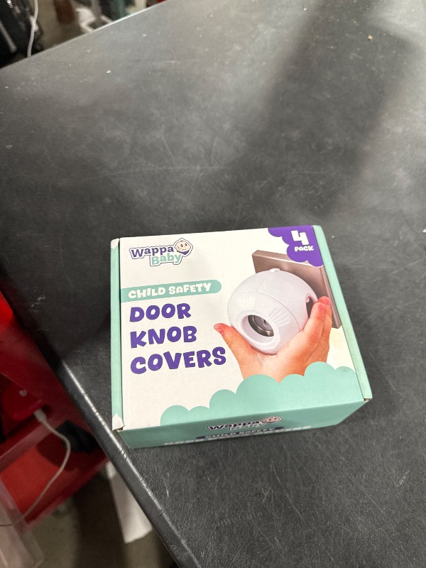 Photo 1 of Child Safety Door Knob Cover (4 Pack) Hard-to-Remove Dual-Lock Door Handle Covers for Kids - Reusable Baby Proof Door Knob Locks - Installs Easily, No Tools Needed (White)