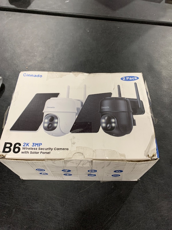 Photo 1 of 2K Cameras for Home Security-2.4G WiFi Outdoor Camera Wireless Solar/Battery Powered with solar panel, 360° Viewing, AI Human Detection, Color Night Vision, with SD Storage, Works with Alexa(2 Pack)