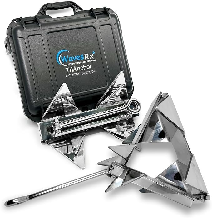 Photo 1 of TriAnchor - Stainless Steel Folding PWC & Boat Anchor Kit | Sets Instantly for Effortless Boat & Jet Ski Anchoring | Compact Patent-Pending Design Grips Better Than Plow, Fluke or Box Anchor
