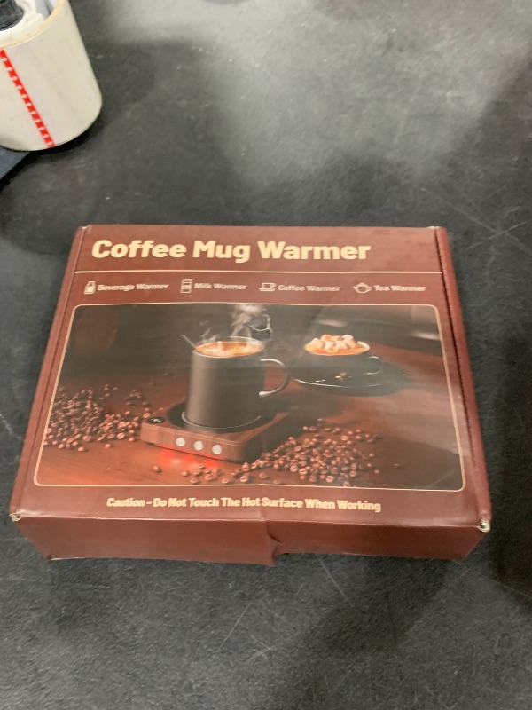 Photo 1 of Mug Warmer - 36W Coffee Mug Warmer for Desk with Temperature Display, 2-12Hrs Auto Shut Off, Smart Candle Warmer - Ideal Coffee Gifts Accessories Keep Beverages Coffee Warmer (White)