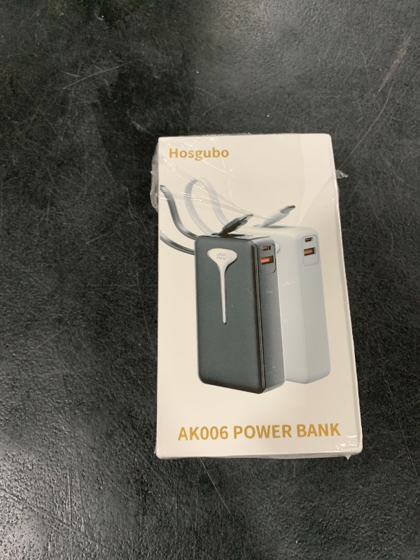 Photo 1 of 10000mAh Power Bank, 2025 Portable Charger USB C, 22.5W Fast Charging Power Bank with Built in Cable, Travel Portable Phone Charger with 3 Output HD LED Display Battery Pack for iPhone Android Laptop