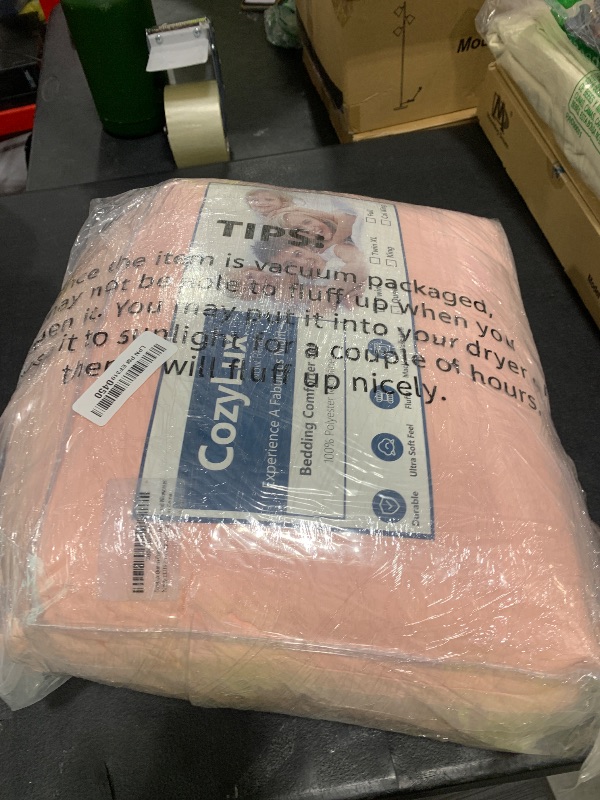 Photo 1 of CozyLux Queen Comforter Set with Sheets 7 Pieces Bed in a Bag Blush Pink All Season Bedding Sets with Comforter, Pillow Shams, Flat Sheet, Fitted Sheet and Pillowcases