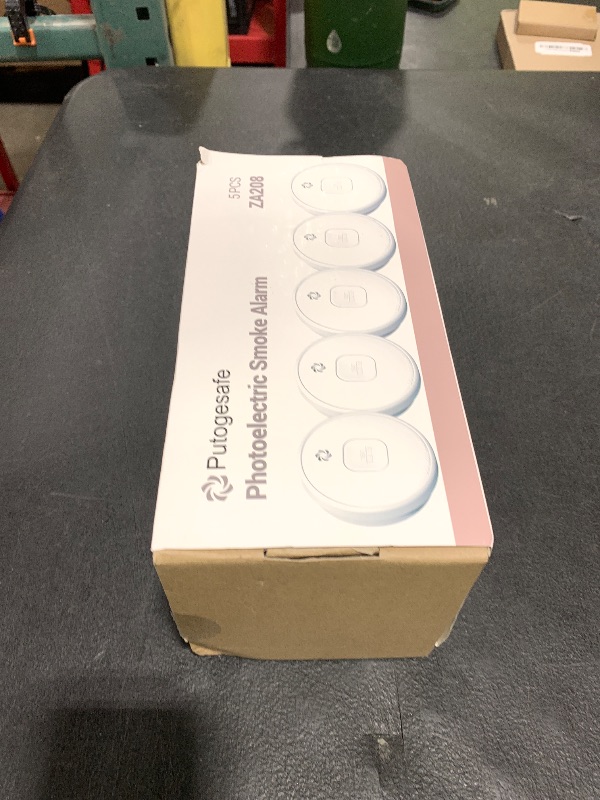 Photo 1 of Putogesafe Smoke Detector Battery Operated, 10-Year Smoke Alarm with Photoelectric Sensor, Fire Alarms Smoke Detectors with Test Button and Low Battery Warning, Fire Safety for Home, 5 Pack