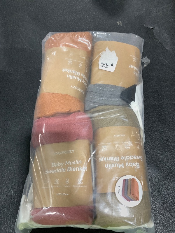 Photo 1 of Momcozy Muslin Swaddle Blankets for Baby Boys and Girls, 4-Pack Breathable and Skin-Friendly Receiving Blanket Wrap, Baby Essentials, Registry & Gift, 47 x 47 inches