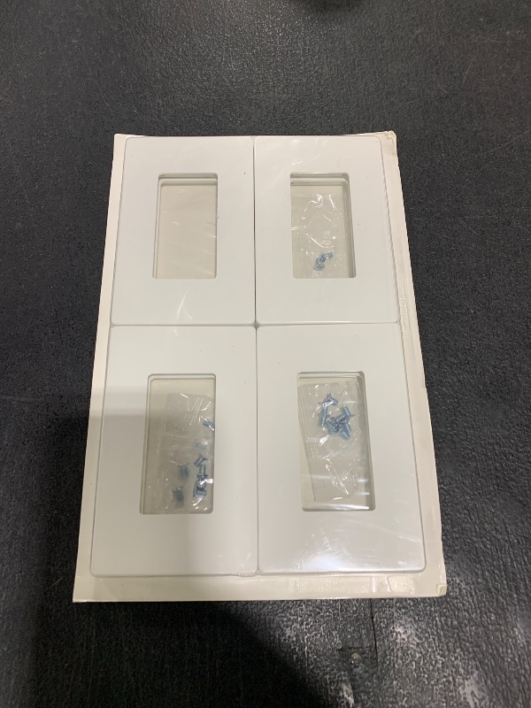 Photo 1 of CML Decorator Screwless Wall Plate, 1-Gang Receptacle Outlet Cover, 8 Pack Hidden Screw Smooth Face Switch Plates, Standard Size 2.91"x4.68", Impact Resistant, White
