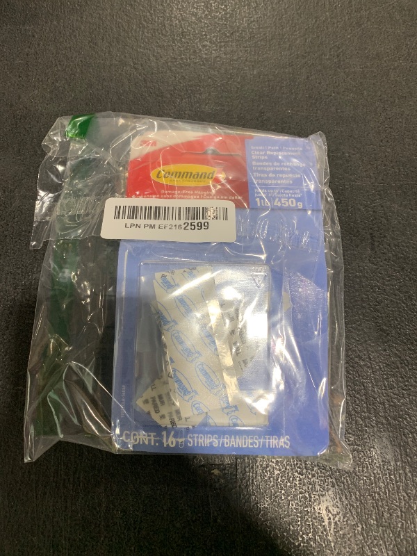 Photo 1 of Command Small Refill Strips R69D, 24 Strips, Clear,