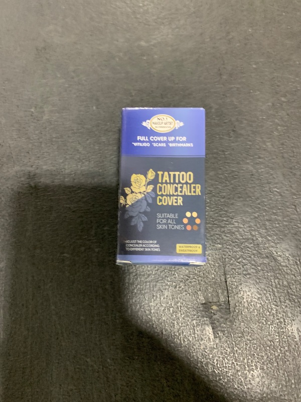 Photo 1 of Tattoo Cover Up Makeup, 2 Colors Waterproof & Sweatproof Tattoo Cover Up Concealer, Suitable for Scars, Spots & Vitiligo, Invisible and Natural