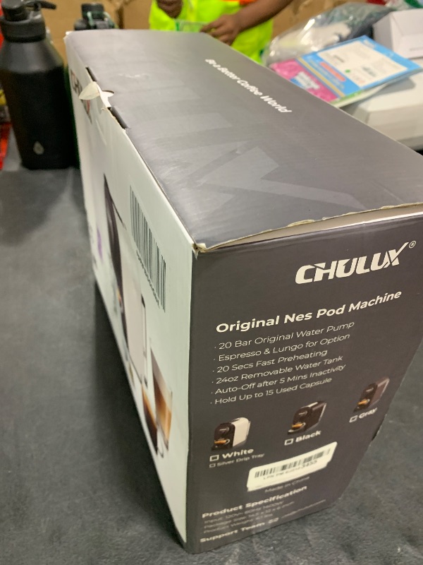 Photo 1 of CHULUX Bafè-Pro Espresso Machine, Mini Espresso Machine for Nespresso Original Capsules, Single Serve Coffee Machine for Home Espresso & Lungo Maker, Italian ODE 20 Bar Pump, Metallic Gray