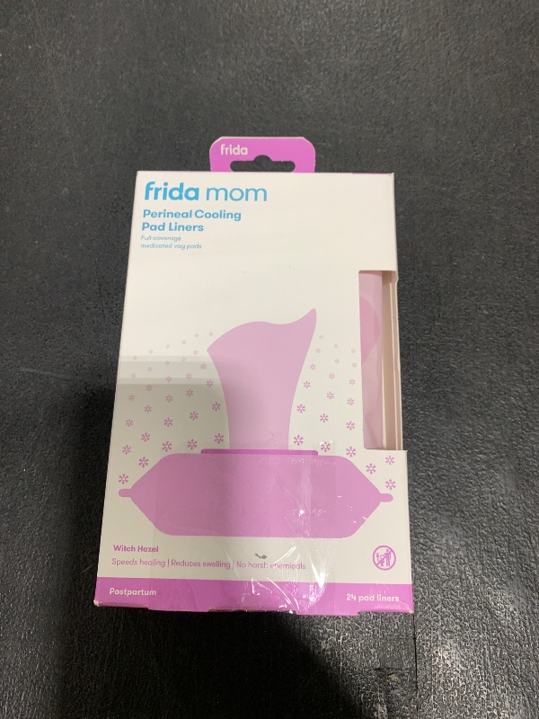 Photo 1 of Frida Mom Witch Hazel Perineal Cooling Pad Liners for Postpartum Care, Hospital Bag Essentials for Pain Relief After Birth, Full-Length Medicated Cooling Pad Liners (24ct)