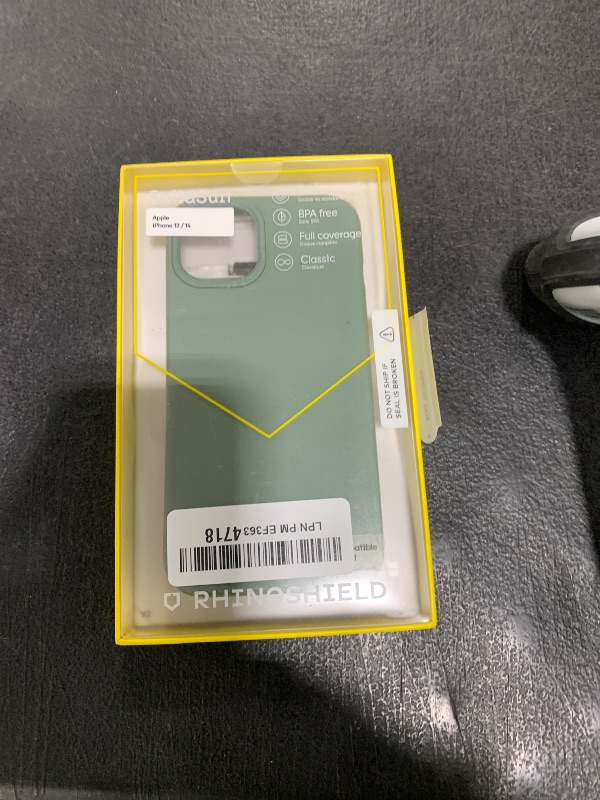 Photo 1 of RhinoShield SolidSuit Case Compatible with Magsafe for [iPhone 13/14] | Shock Absorbent Slim Design Protective Cover with Premium Matte Finish 3.5M / 11ft Drop Protection - Sage Green