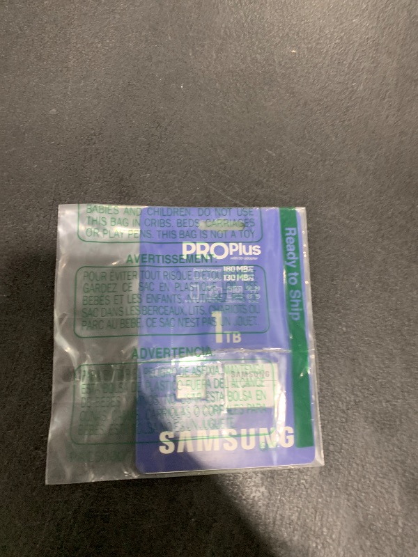Photo 1 of Samsung PRO Plus microSD Memory Card + Adapter, 1TB MicroSDXC, Up to 180 MB/s, Full HD & 4K UHD, UHS-I, C10, U3, V30, A2 for Android Phones, Tablets, GoPRO, DJI Drone, MB-MD1T0SA/AM, 2024