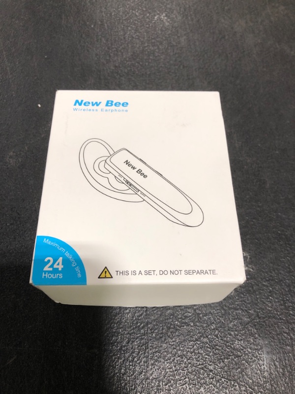 Photo 1 of [2 Pack] Bluetooth Earpiece Wireless Handsfree Headset V5.0 24 Hrs Driving with Mic 60 Days Standby Bluetooth Headset for iPhone Android Samsung Driver