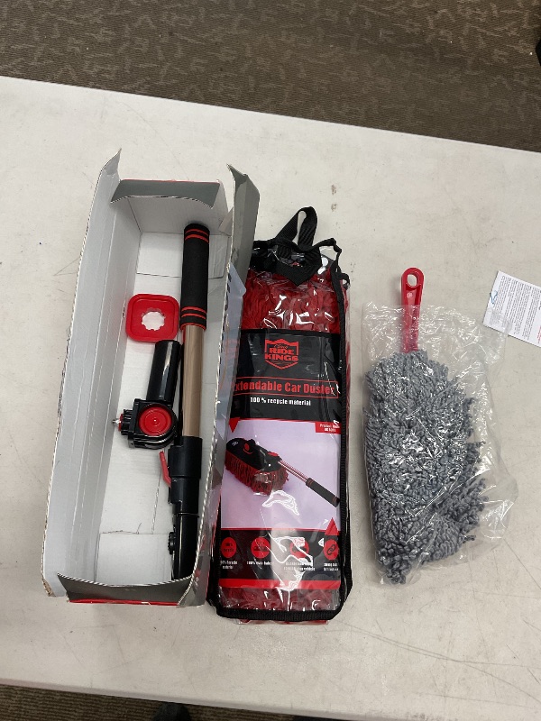 Photo 1 of Car Duster Exterior Scratch Free,Car Dusters Extendable Handle Cleaning Exterior,Detailing Brush Kit for Truck,SUV,Caravan,Motorcycle,Wax Cotton Fabric,Waterless Wash Equipment