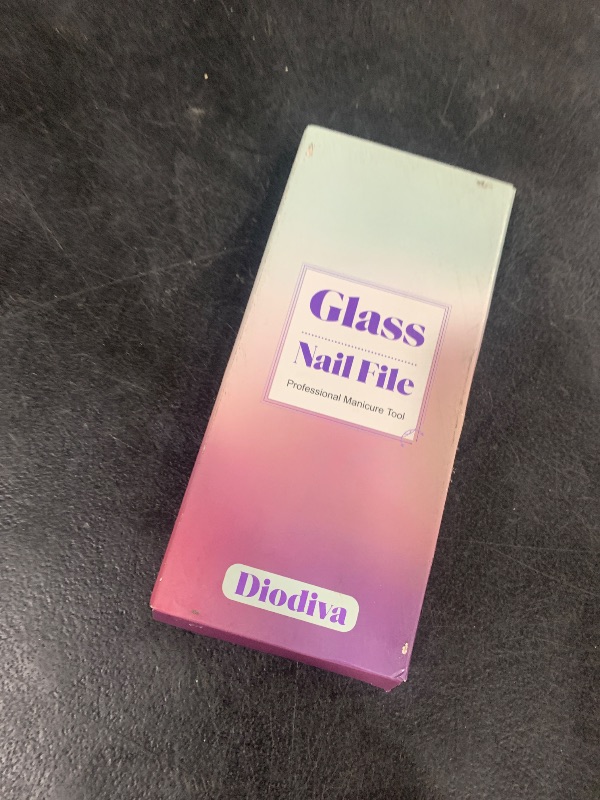 Photo 1 of 3 Pack Crystal Glass Fingernail File with Case for Natural Nail Professional Czech Glass File Double-Sided Etched Gentle Nail Care Stocking Stuffers for Women or Adults, Unique Gifts