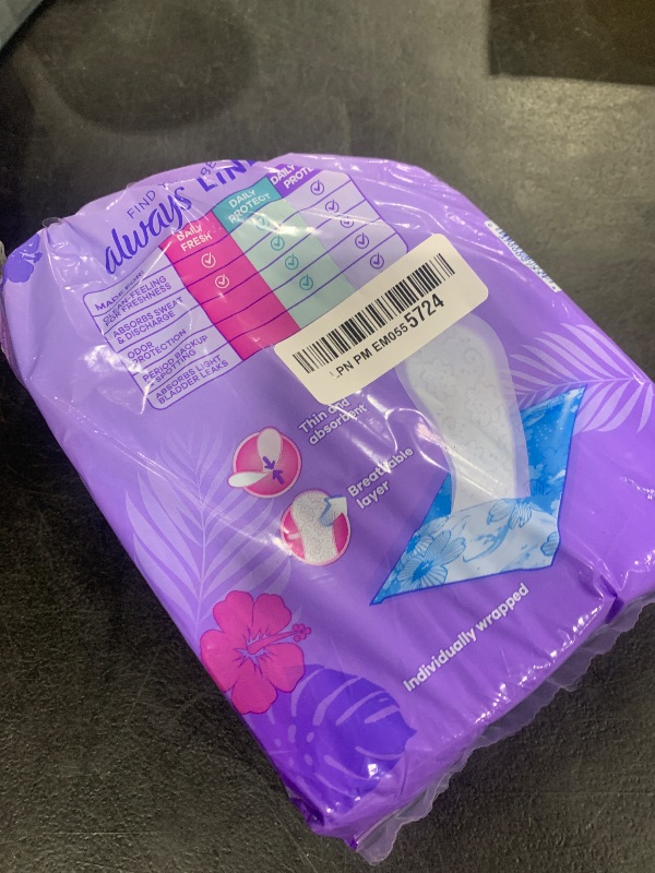 Photo 1 of Always Thin Daily Panty Liners for Women, Light Absorbency, Unscented, 162 Count (Packaging May Vary)