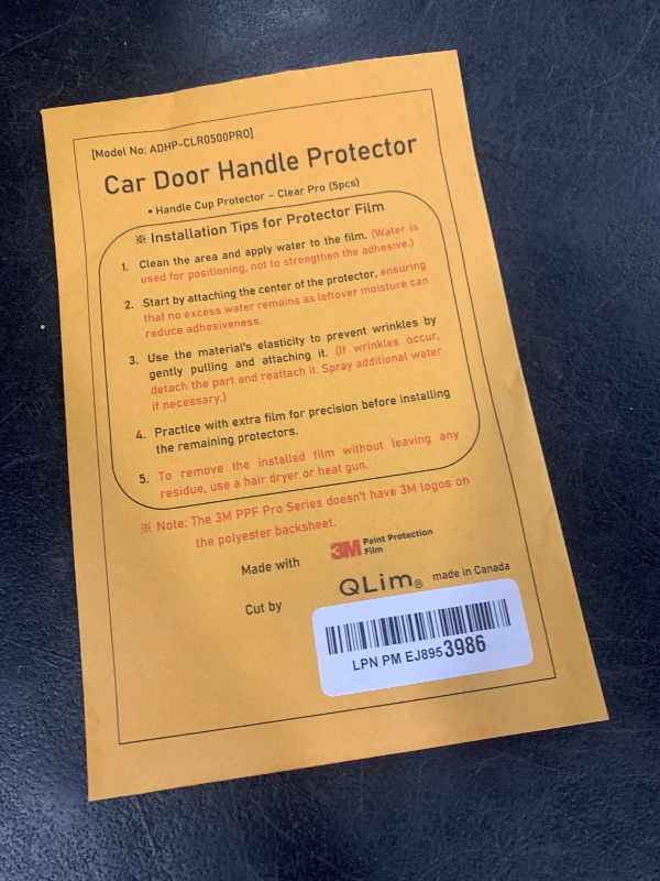 Photo 1 of 3M 5pcs Car Door Handle Cup Protector/Sticker/Guard, 3M PPF(Paint Protection Film) Pro Series, Clear(Transparent), Anti Scratch, Universal Fit for Most Cars (Clear Pro/5pcs)