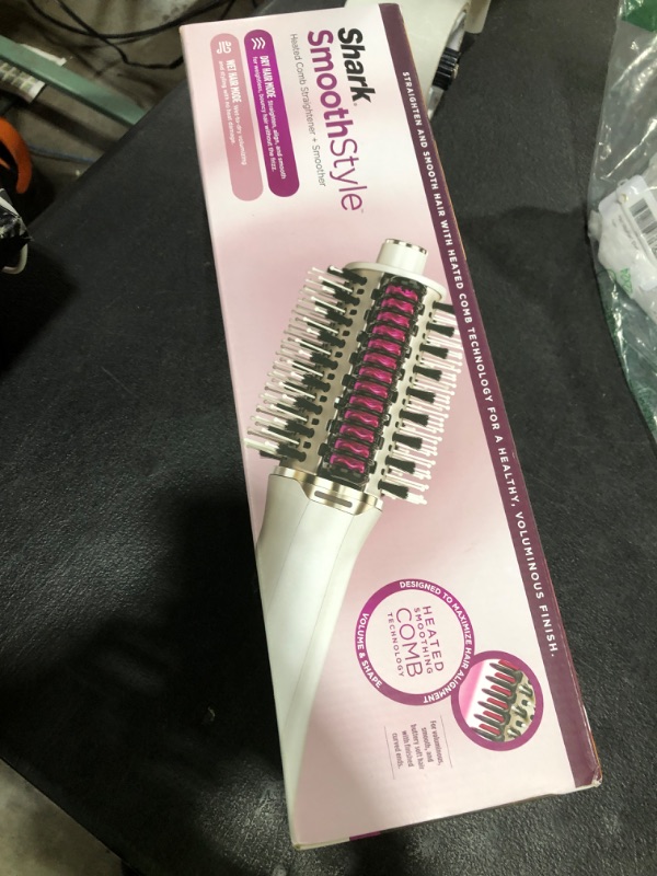 Photo 1 of Shark HT202 SmoothStyle Heated Comb + Blow Dryer Brush, Dual Mode, for All Hair Types, Silk