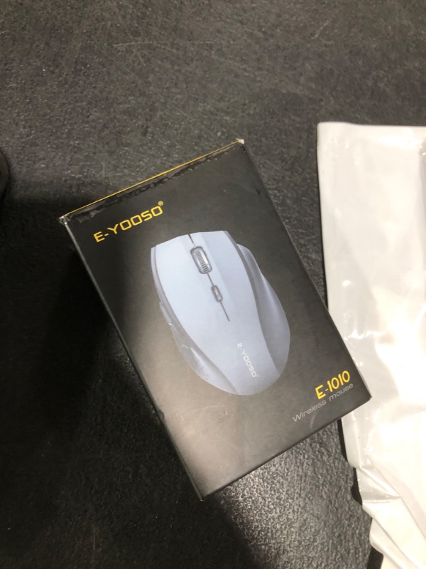 Photo 1 of E-YOOSO Wireless Mouse for Laptop, Portable Optical Computer Mouse, 6 Buttons, Cordless 2.4GHz with USB Receiver, 5-Level 4800 DPI, 18 Months Battery Life, for PC Chromebook Windows Mac