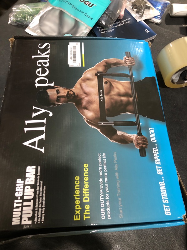 Photo 1 of ALLY PEAKS Pull Up Bar Thickened Steel Pipe Super Heavy Duty Steel Frame Upper Workout Bar| Multi-Grip Strength for Doorway | Indoor Chin-Up Bar Fitness Trainer for Home Gym Max Limit 440 lbs