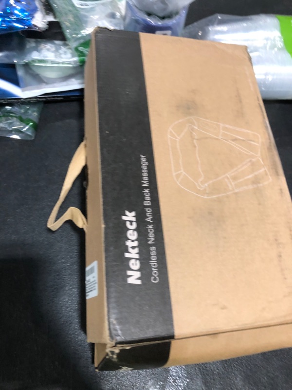 Photo 1 of Nekteck Cordless Shiatsu Neck and Back Massager with Soothing Heat, Electric Deep Tissue 3D Kneading Massage Pillow for Shoulder, Leg, Body Muscle Pain Relief, Home, Office, and Car Use
