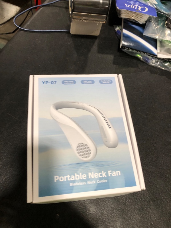 Photo 1 of ASNUG Neck Fan, USB Rechargeable Personal Fan, 4000 mAh Battery Operated, 3 Speeds Adjustable, Faster Cooling, Ultra Quiet, Suitable for Home, Office, Travel, Sports