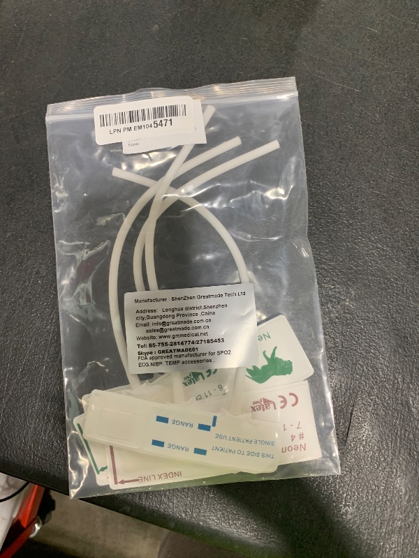 Photo 1 of 5 Pieces/Pack 5 Size Disposable Blood Pressure Cuff for neonate TPU Material Single Tube Without connectors