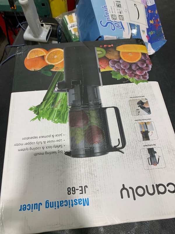 Photo 1 of Cold Press Juicer, 5.4" Wide Feed Chute Juicers with 350w Power Motor, Slow Masticating Juicer Machine with High Juice Yield for Whole Vegetables & Fruits, Easy to Clean, Grey(pro)