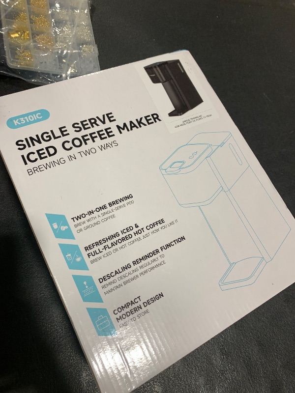 Photo 1 of Tastyle Mini Hot and Iced Coffee Maker Single Serve, for K Cup and Ground, 6 to 14 Oz Brew Sizes, with Recipe Book, for Home, Travel, RV, Office and Dorm, Classic Black (2.0 Version)