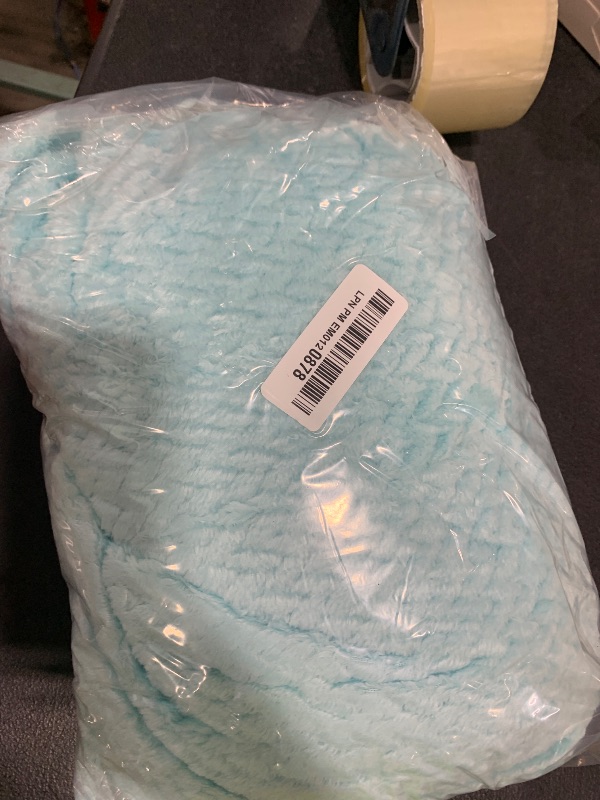 Photo 1 of NEWCOSPLAY Super Soft Throw Blanket Turquoise Premium Silky Flannel Fleece Leaves Pattern Lightweight Bed Blanket All Season Use (Turquoise, Throw(50"x60"))