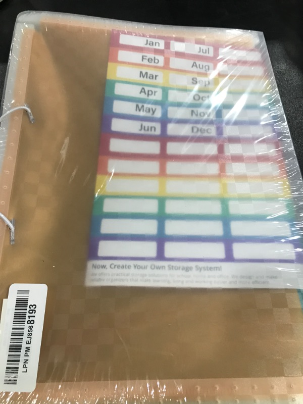 Photo 1 of ABC life 12 Pockets Accordion File Organizer Expanding File Folders, Portable Monthly Bill Receipt Document Organizer, Expandable Accordian Filing Folder Letter A4 Size, Colored Tabs (Blue)