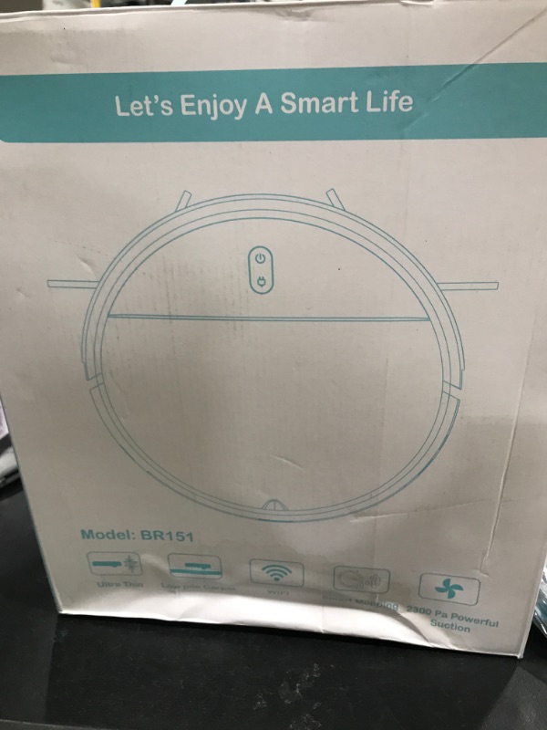 Photo 1 of SHELIKI Robot Vacuum and Mop, 2-in-1 Robotic Vacuums Cleaner with Smart Max Strong Suction, WiFi/App/Alexa Voice Control, Obstacle Avoidance, for Pet Hair, Carpets and More - Blue