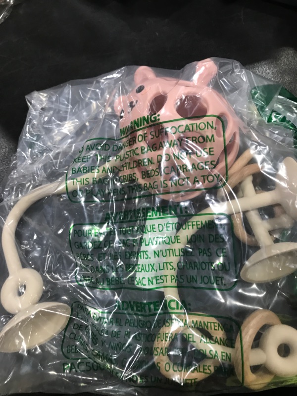 Photo 1 of Baby High Chair Suction Toys Teething Chew - Baby Teething Toys Silicone Teethers, Table Toys, Food Grade Silicon for 6 12 18 Months (Beige Pink)