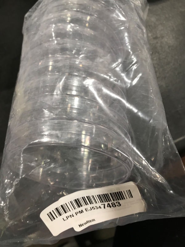 Photo 1 of 10 Pack Sterile Thick Plastic Petri Dishes with Lid, 90mm Dia x 15mm Deep Clear 3 Vents Petri Dish for Lab Science Experiment