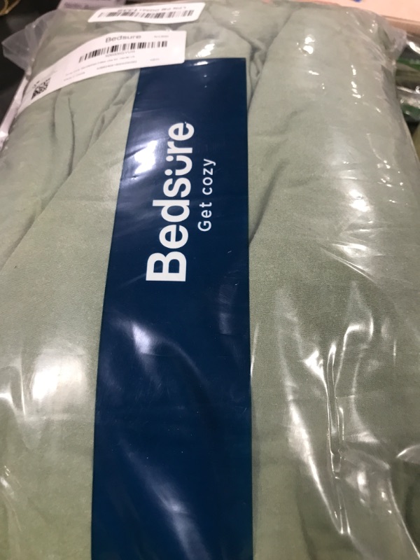 Photo 1 of Bedsure Olive Green Duvet Cover King Size - 3 Pieces Prewashed Extra Soft Bedding Set, Includes 1 Duvet Cover 104x90 Inches with Zipper Closure & 2 Pillow Shams, Comforter Not Included